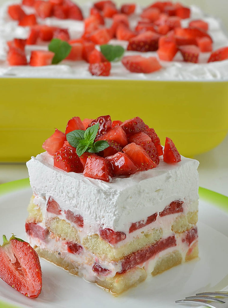 No Bake Strawberry Tiramisu - Lidia&amp;#39;s Cookbook