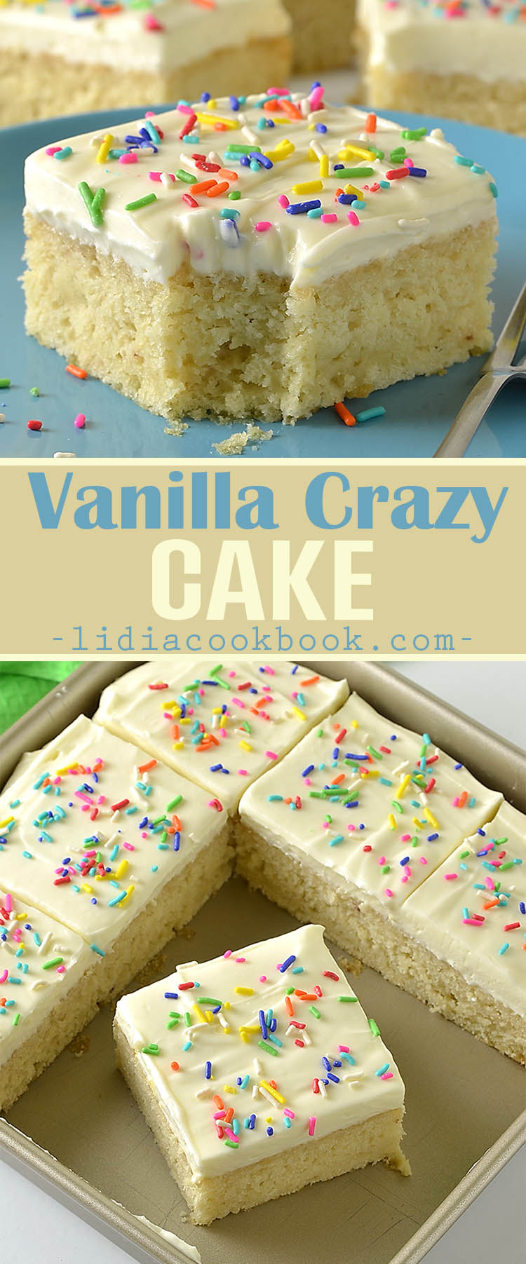 Vanilla Crazy Cake - Lidia's Cookbook