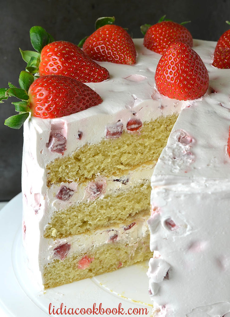 Strawberry Layer Cake Lidias Cookbook 