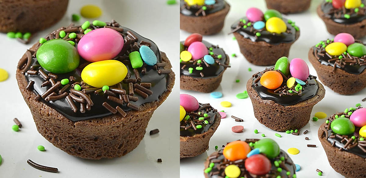 Brownie Nests - Lidia's Cookbook