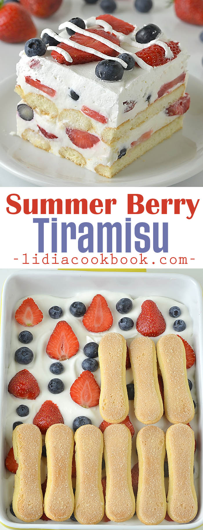 Summer Berry Tiramisu - Lidia's Cookbook