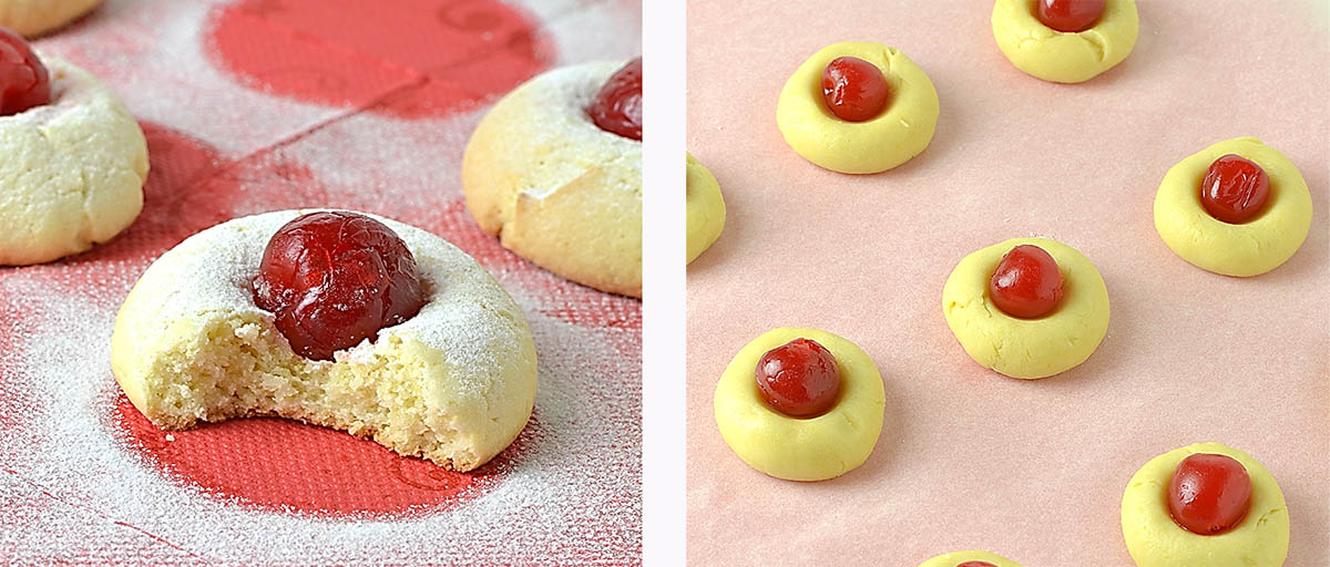 Maraschino Cherry Shortbread Cookies Lidias Cookbook 